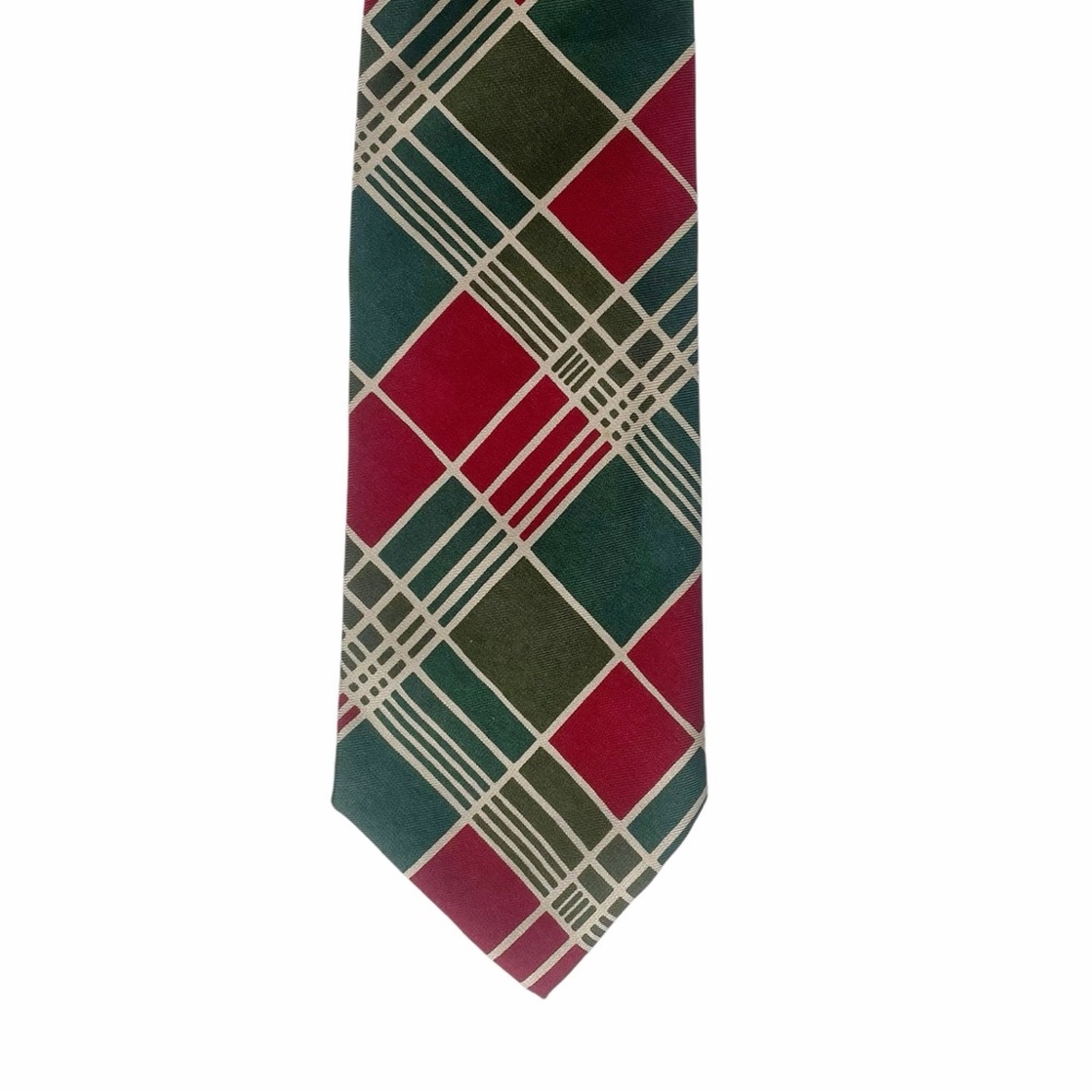 Ralph Lauren POLO Classic SILK Plaid Geometric Tie Men’s Necktie Preppy Career
